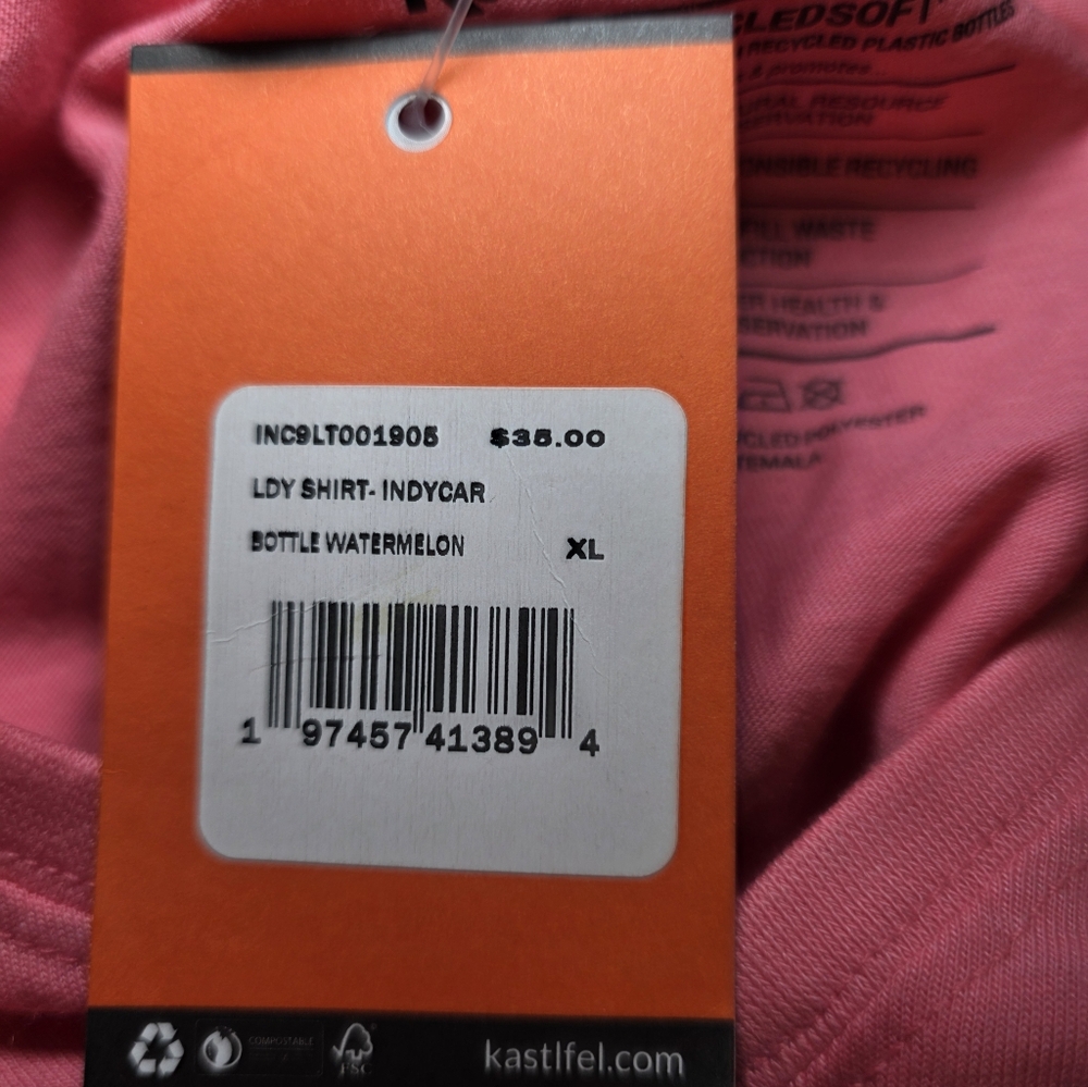 Women's Pink V-Neck Graphic Tee - Logo Front - Picture 5 of 6